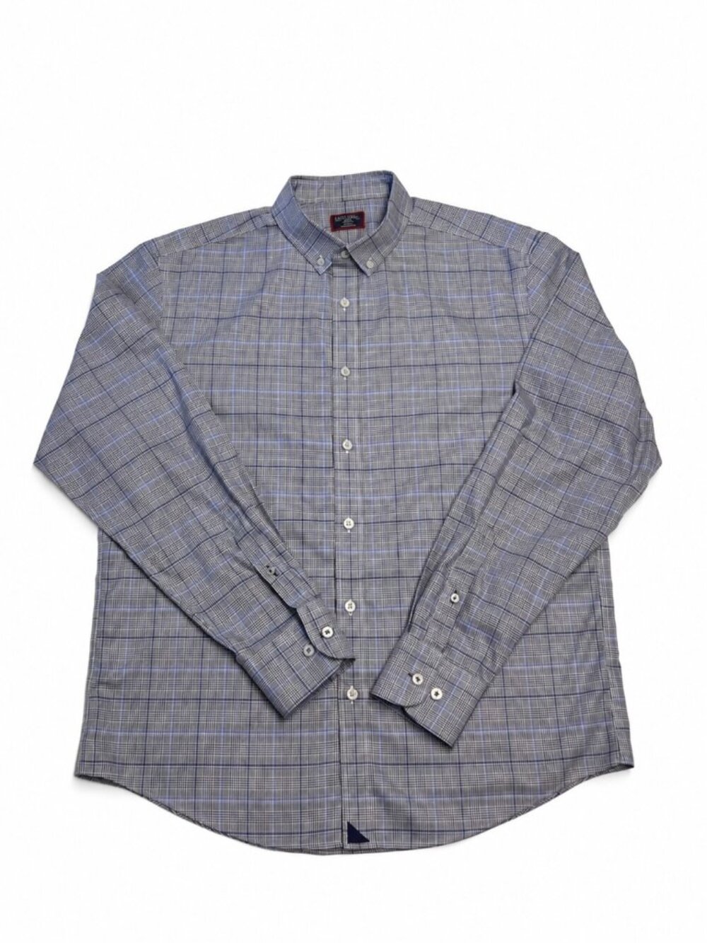 UNTUCKit Blue and Gray Plaid Button-Down Shirt
